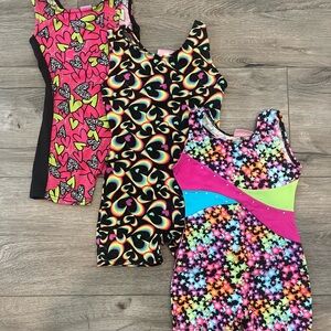 Colorful Heart and Star Patterned Leotards